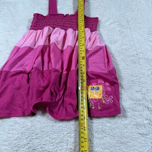 Vintage Y2K Nickelodeon SpongeBob SquarePants Kids Girls Striped Dress - Picture 4 of 5
